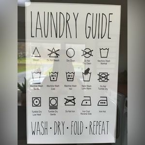 Rae Dunn Style Laundry Guide Print